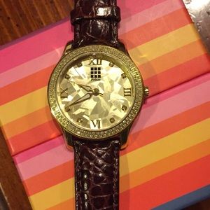 Diamond Stainless Steel Case Watch